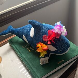 Blue Whale Plush with Floral Accents 🆕